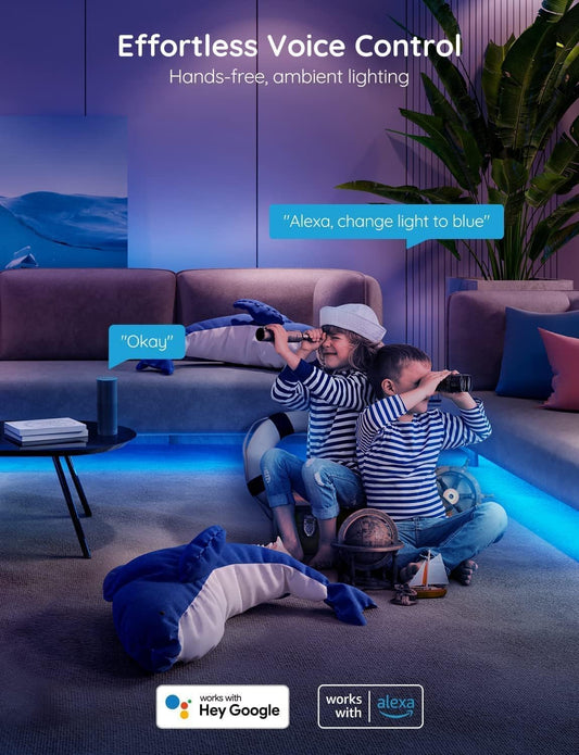 Transform Your Space with Smart RGB LED Strip Lights – 16.4Ft of Multicolor Magic with WiFi Control for Ultimate Home Decor