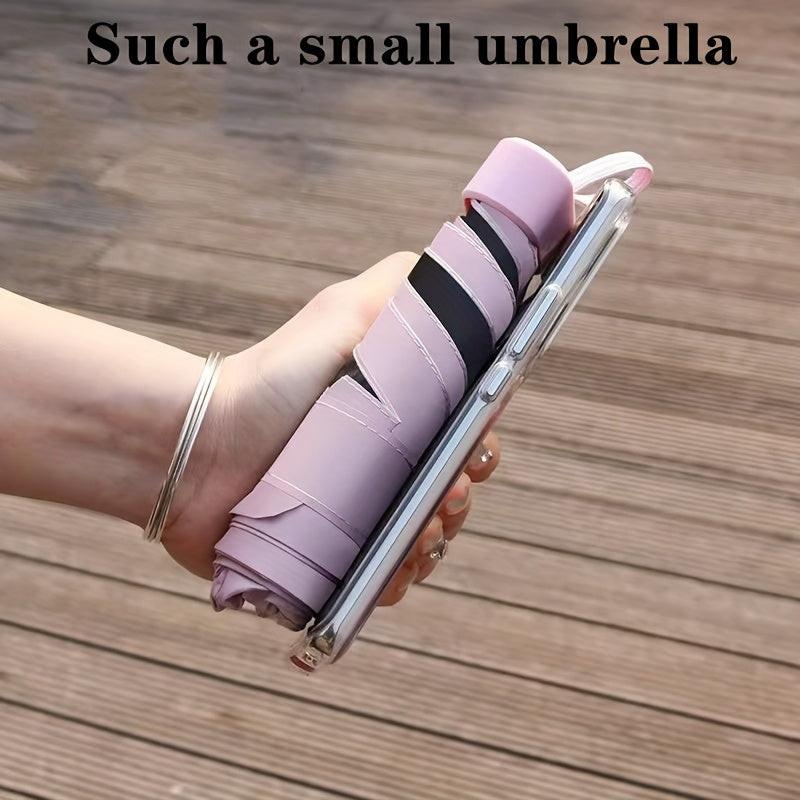 Popular Multi-Color Foldable Mini Pocket Umbrella, High-Quality Travel Umbrella, Lightweight Portable Umbrella for Christmas, Valentine's Day, Mother's Day, Women's Day, Ramadan, and Birthday Gifts