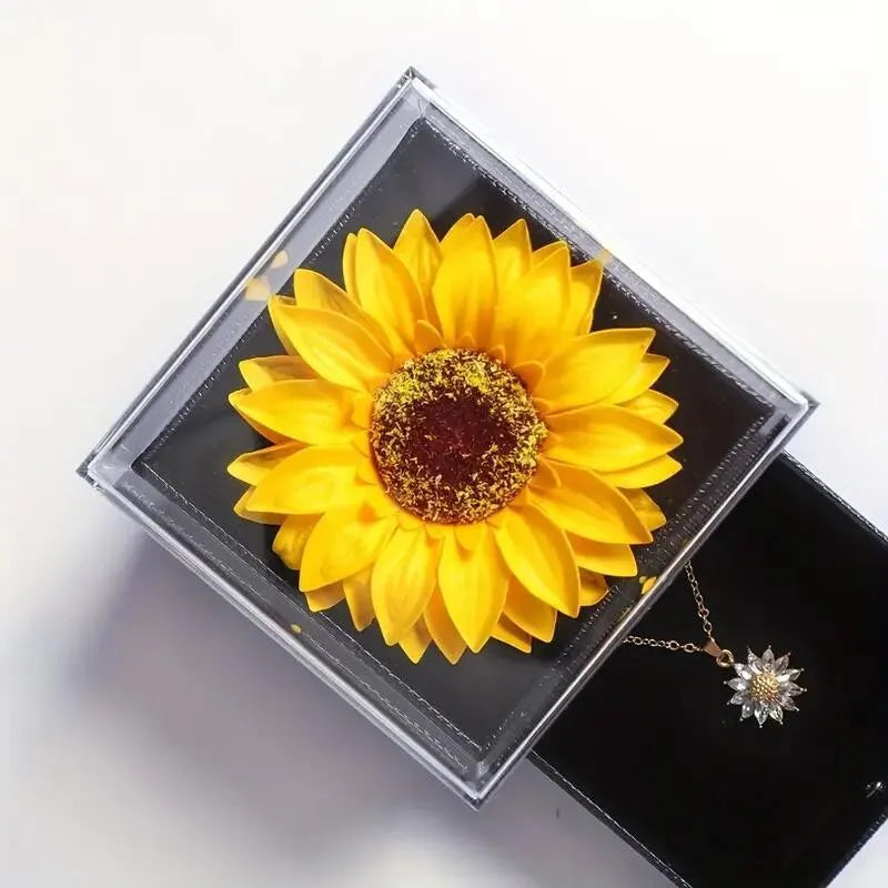   Coffret cadeau collier tournesol, fête des mères, fête des infirmières, Thanksgiving, Noël, cadeaux d'automne, anniversaires, cadeaux de remise de diplôme