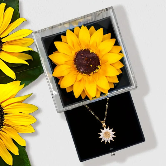  Coffret cadeau collier tournesol, fête des mères, fête des infirmières, Thanksgiving, Noël, cadeaux d'automne, anniversaires, cadeaux de remise de diplôme