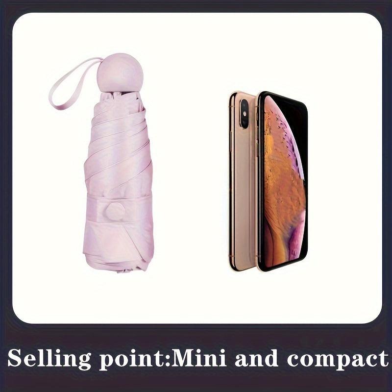 Popular Multi-Color Foldable Mini Pocket Umbrella, High-Quality Travel Umbrella, Lightweight Portable Umbrella for Christmas, Valentine's Day, Mother's Day, Women's Day, Ramadan, and Birthday Gifts