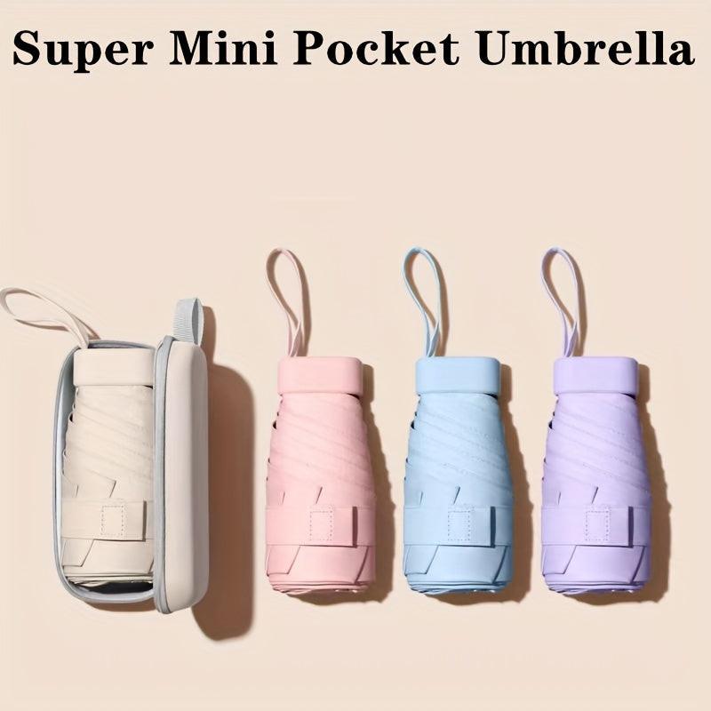 Popular Multi-Color Foldable Mini Pocket Umbrella, High-Quality Travel Umbrella, Lightweight Portable Umbrella for Christmas, Valentine's Day, Mother's Day, Women's Day, Ramadan, and Birthday Gifts