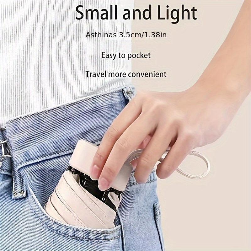 Popular Multi-Color Foldable Mini Pocket Umbrella, High-Quality Travel Umbrella, Lightweight Portable Umbrella for Christmas, Valentine's Day, Mother's Day, Women's Day, Ramadan, and Birthday Gifts